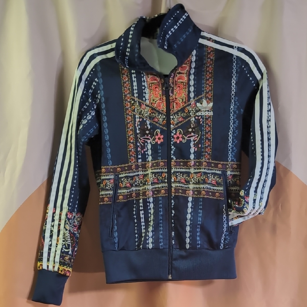 Adidas Floral Track Jacket Small